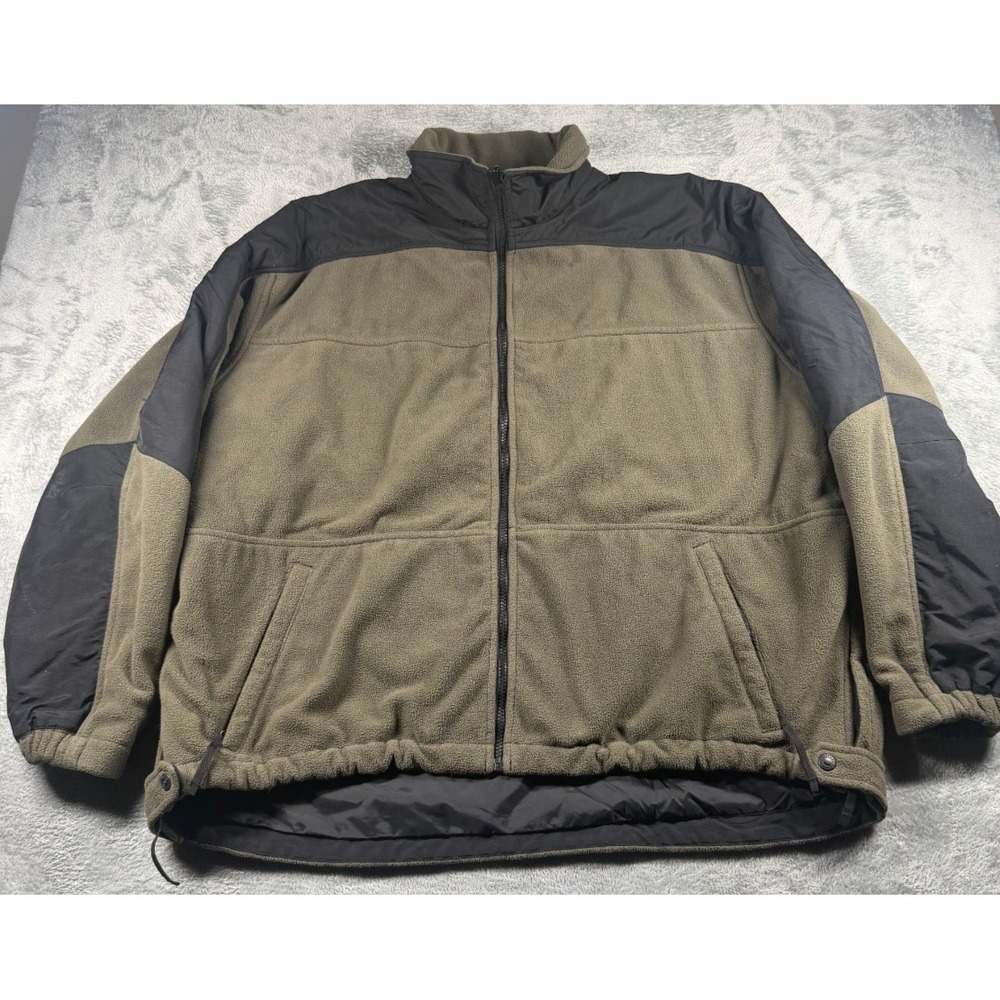 5.11 Tactical Series Fleece Jacket Mens 2XL Olive Black Full Zip Outdoor Coat